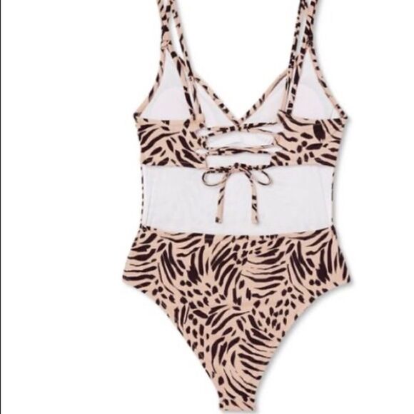 Women's New Tie Back Monokini One Piece Swimsuit - Picture 3 of 8